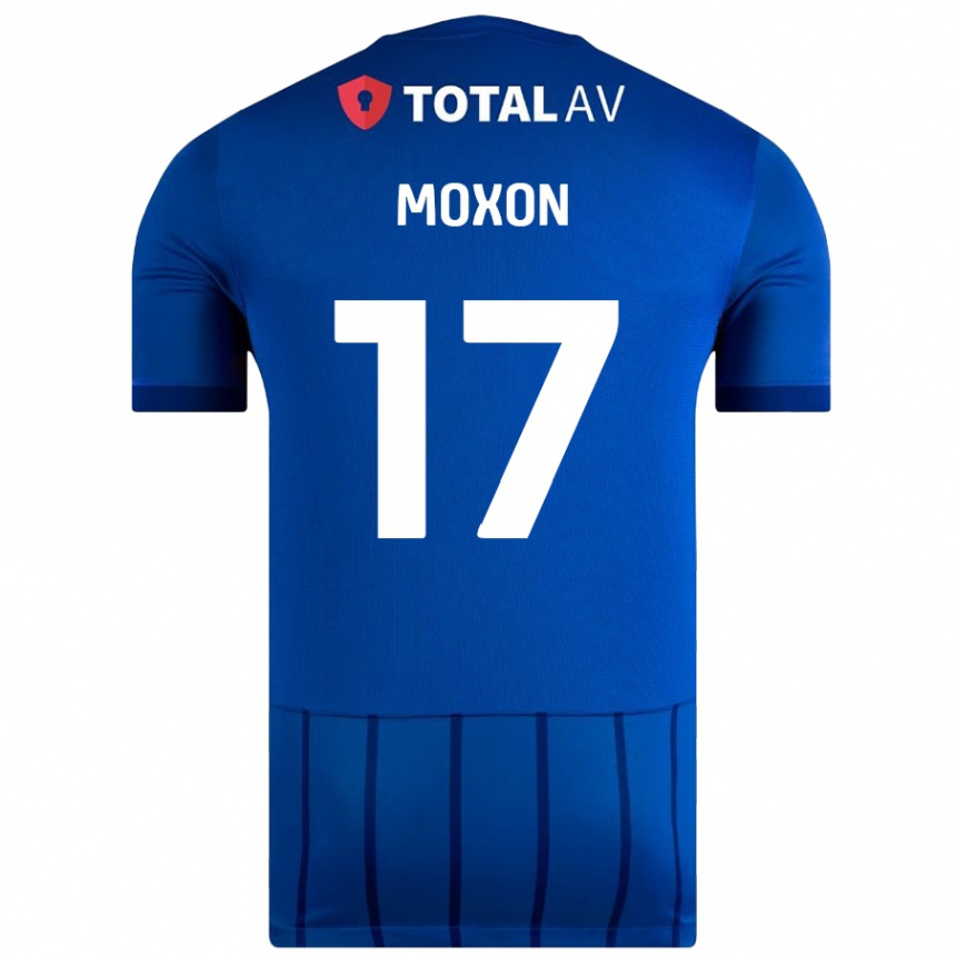 Gyermek Labdarúgás Owen Moxon #17 Kék Hazai Jersey 2024/25 Mez Póló Ing