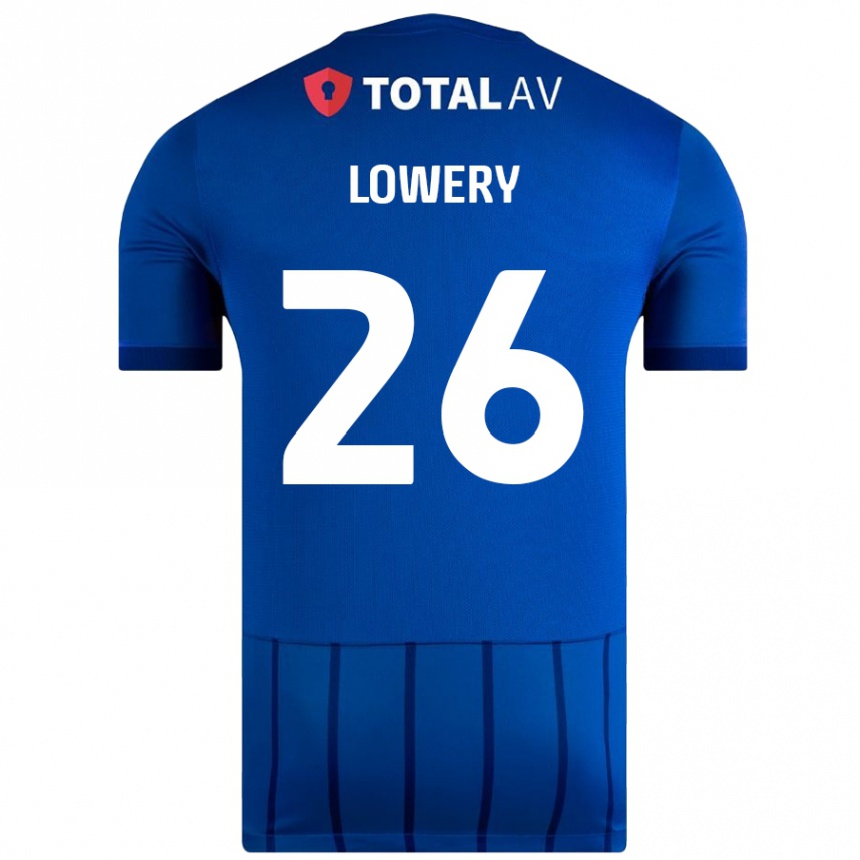 Gyermek Labdarúgás Tom Lowery #26 Kék Hazai Jersey 2024/25 Mez Póló Ing