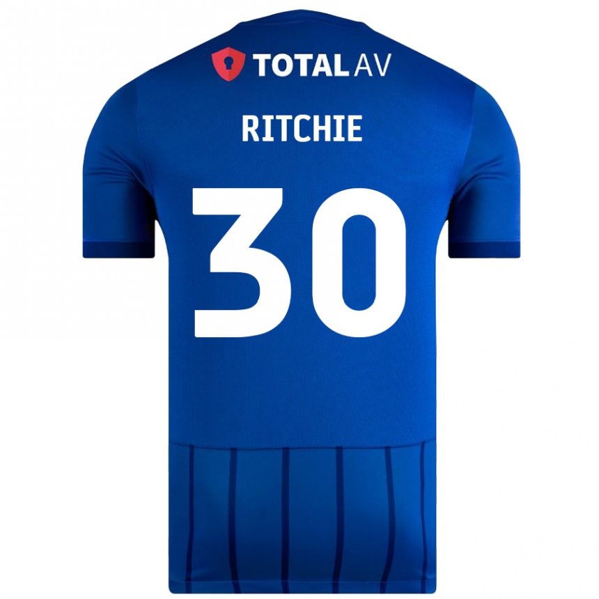 Gyermek Labdarúgás Matt Ritchie #30 Kék Hazai Jersey 2024/25 Mez Póló Ing