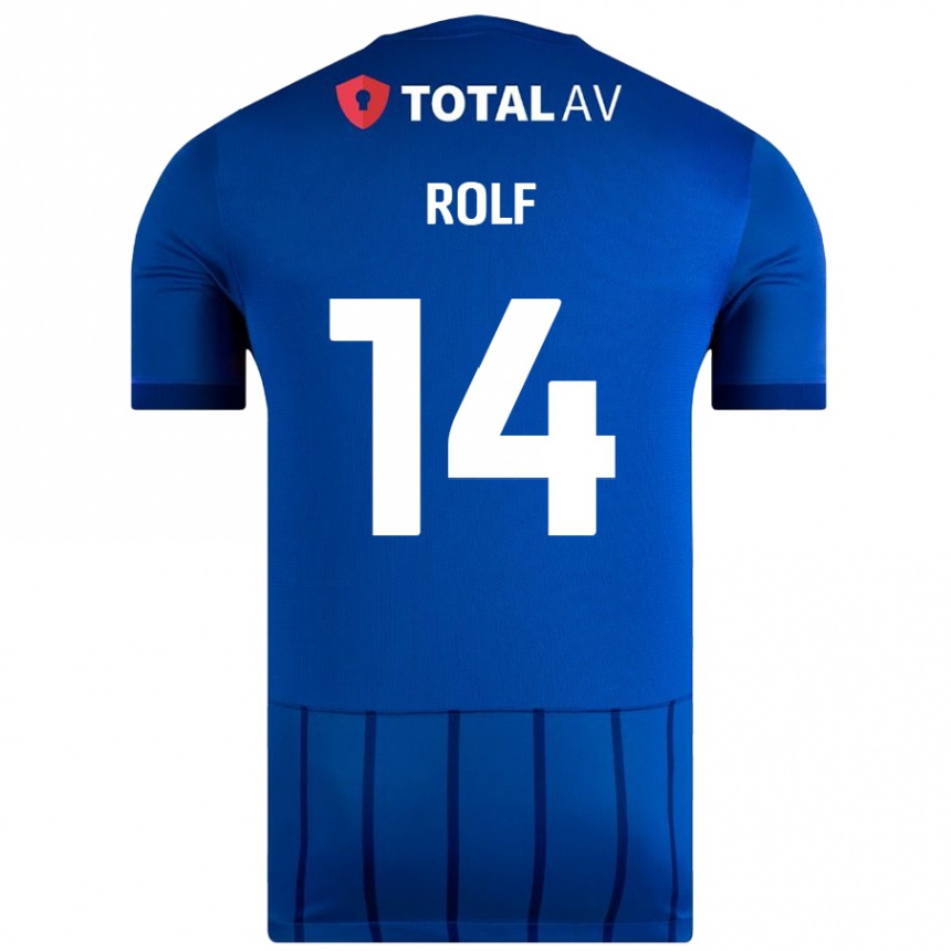 Gyermek Labdarúgás Annie Rolf #14 Kék Hazai Jersey 2024/25 Mez Póló Ing