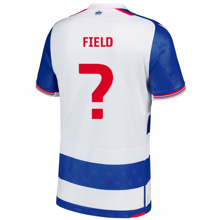 Gyermek Labdarúgás Tyler Field #0 Kék Fehér Hazai Jersey 2024/25 Mez Póló Ing