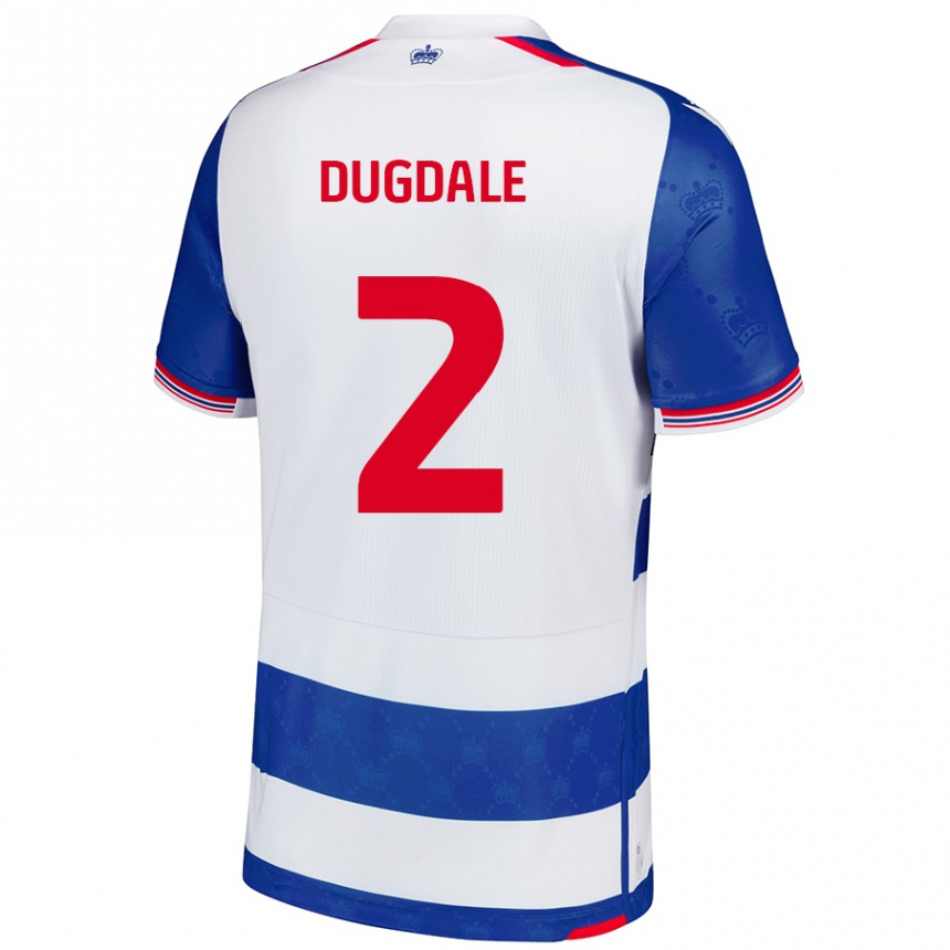 Gyermek Labdarúgás Rachel Dugdale #2 Kék Fehér Hazai Jersey 2024/25 Mez Póló Ing