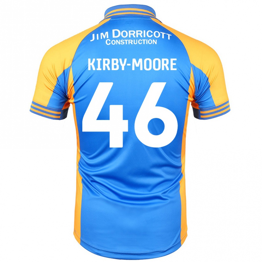 Gyermek Labdarúgás Harvey Kirby-Moore #46 Kék Borostyán Hazai Jersey 2024/25 Mez Póló Ing