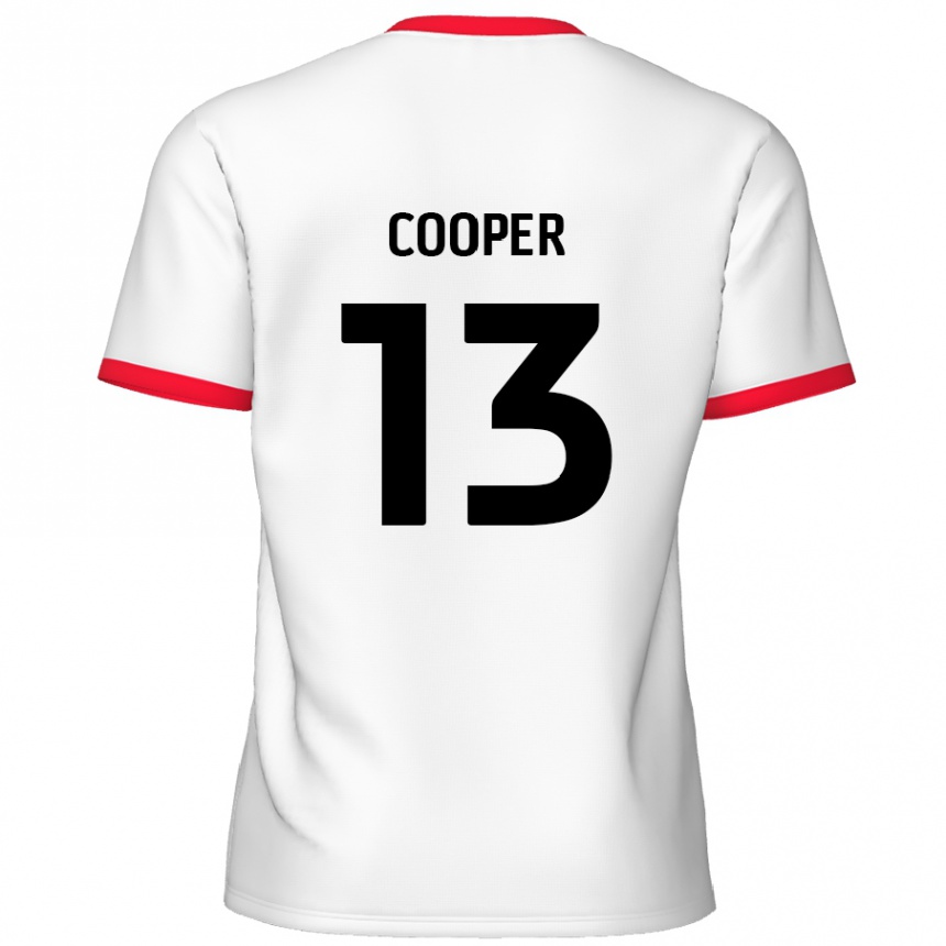 Gyermek Labdarúgás Murphy Cooper #13 Fehér Piros Hazai Jersey 2024/25 Mez Póló Ing