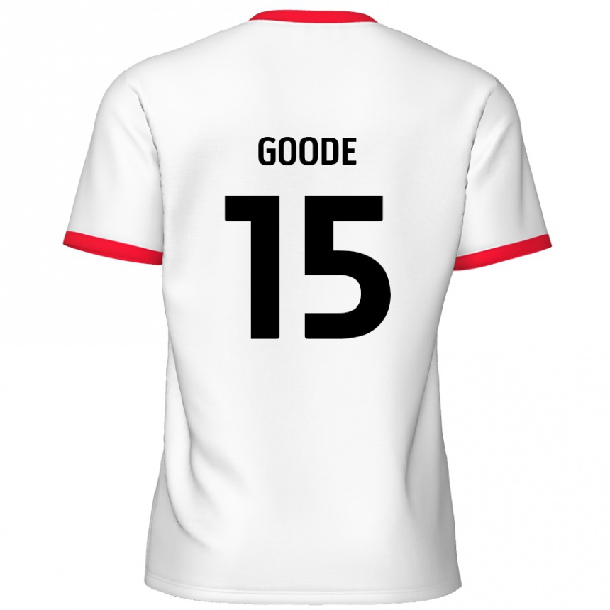 Gyermek Labdarúgás Charlie Goode #15 Fehér Piros Hazai Jersey 2024/25 Mez Póló Ing