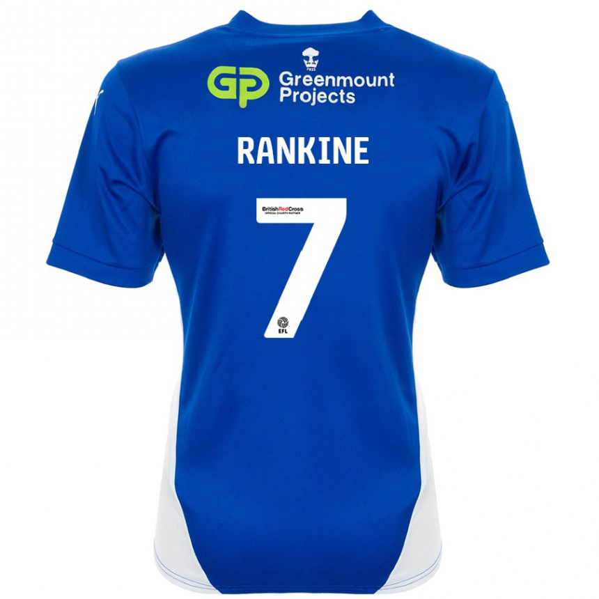 Gyermek Labdarúgás Dion Rankine #7 Kék Fehér Hazai Jersey 2024/25 Mez Póló Ing