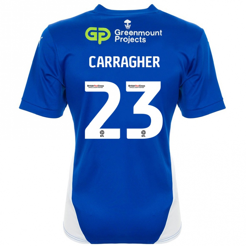 Gyermek Labdarúgás James Carragher #23 Kék Fehér Hazai Jersey 2024/25 Mez Póló Ing