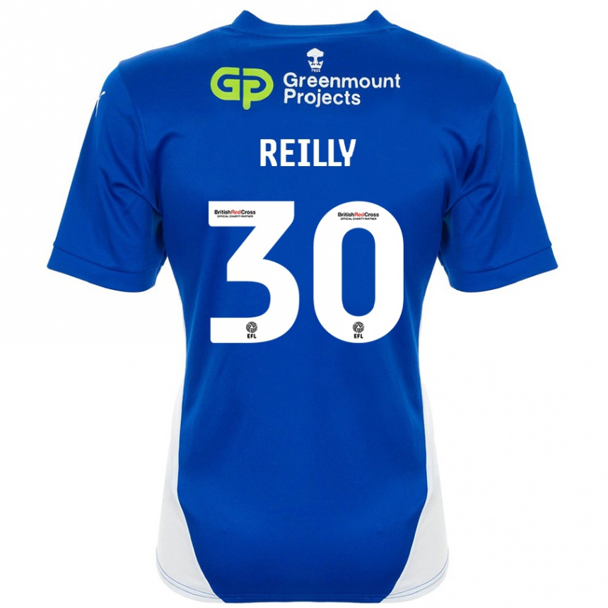 Gyermek Labdarúgás Jack Reilly #30 Kék Fehér Hazai Jersey 2024/25 Mez Póló Ing