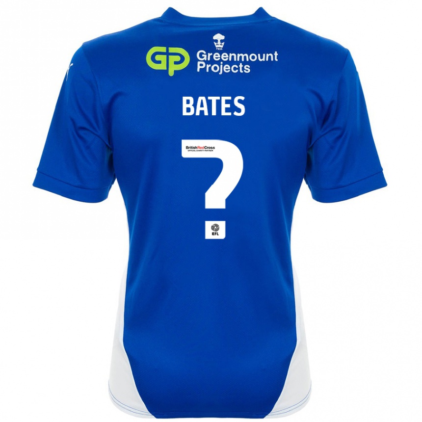 Gyermek Labdarúgás Jack Bates #0 Kék Fehér Hazai Jersey 2024/25 Mez Póló Ing