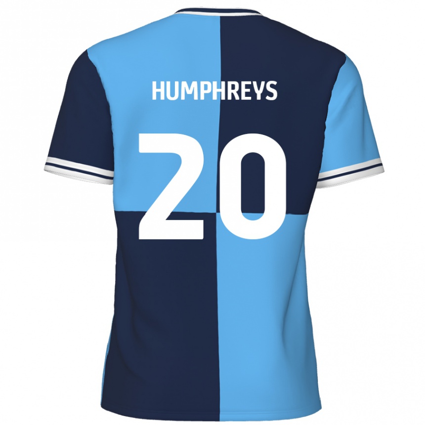 Gyermek Labdarúgás Cameron Humphreys #20 Égszínkék Sötétkék Hazai Jersey 2024/25 Mez Póló Ing