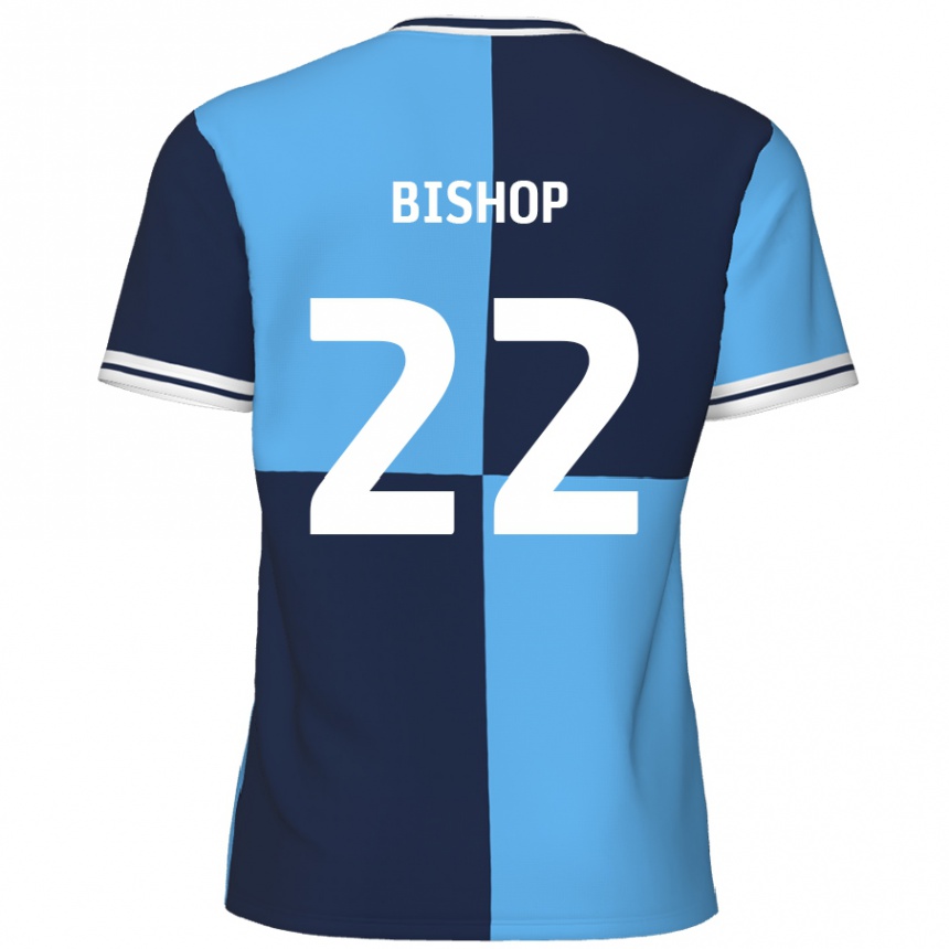 Gyermek Labdarúgás Nathan Bishop #22 Égszínkék Sötétkék Hazai Jersey 2024/25 Mez Póló Ing