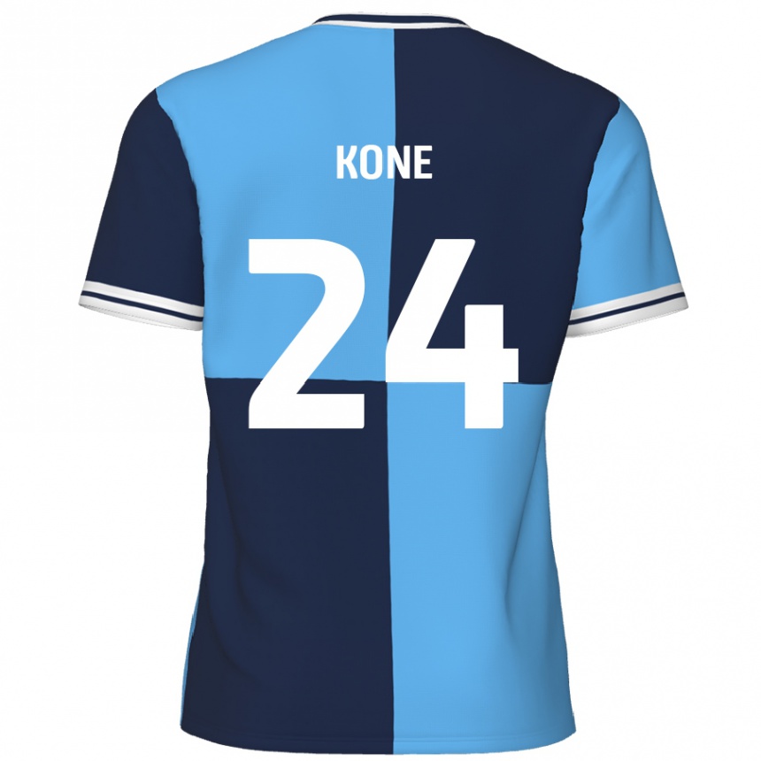 Gyermek Labdarúgás Richard Kone #24 Égszínkék Sötétkék Hazai Jersey 2024/25 Mez Póló Ing