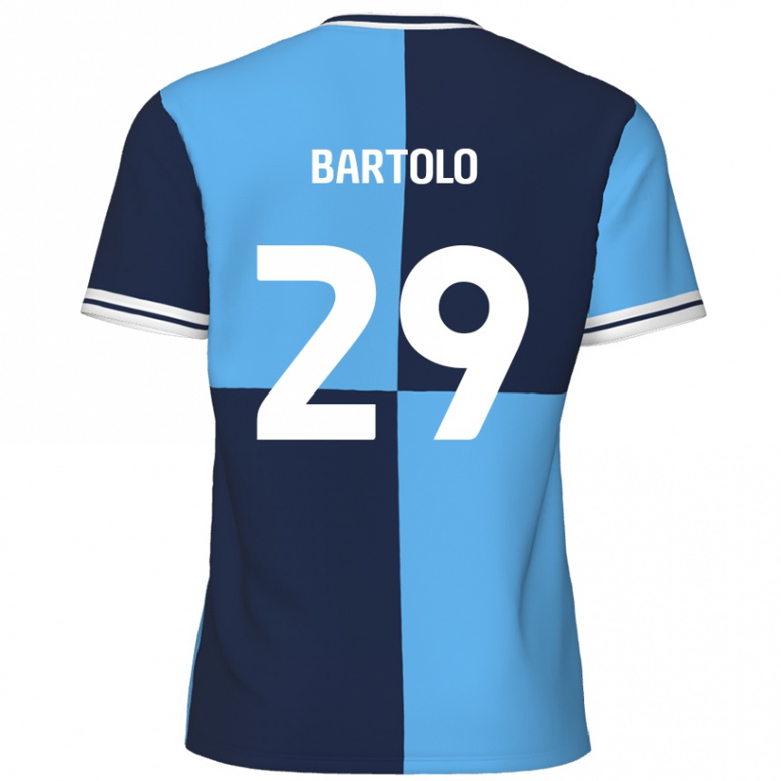 Gyermek Labdarúgás Jaiden Bartolo #29 Égszínkék Sötétkék Hazai Jersey 2024/25 Mez Póló Ing