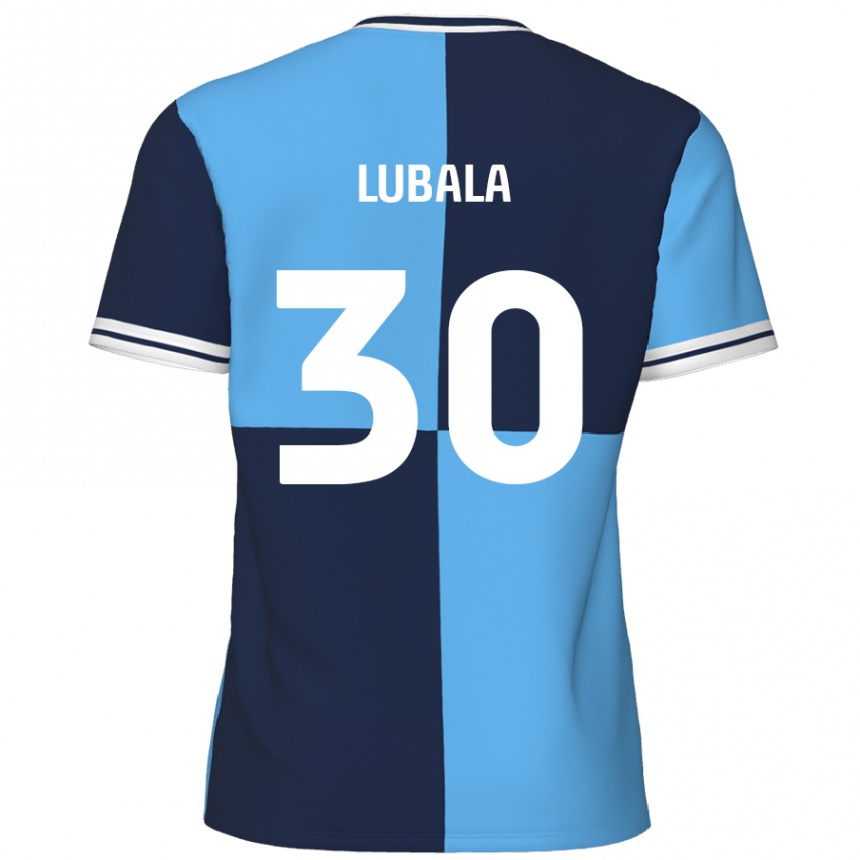 Gyermek Labdarúgás Bez Lubala #30 Égszínkék Sötétkék Hazai Jersey 2024/25 Mez Póló Ing