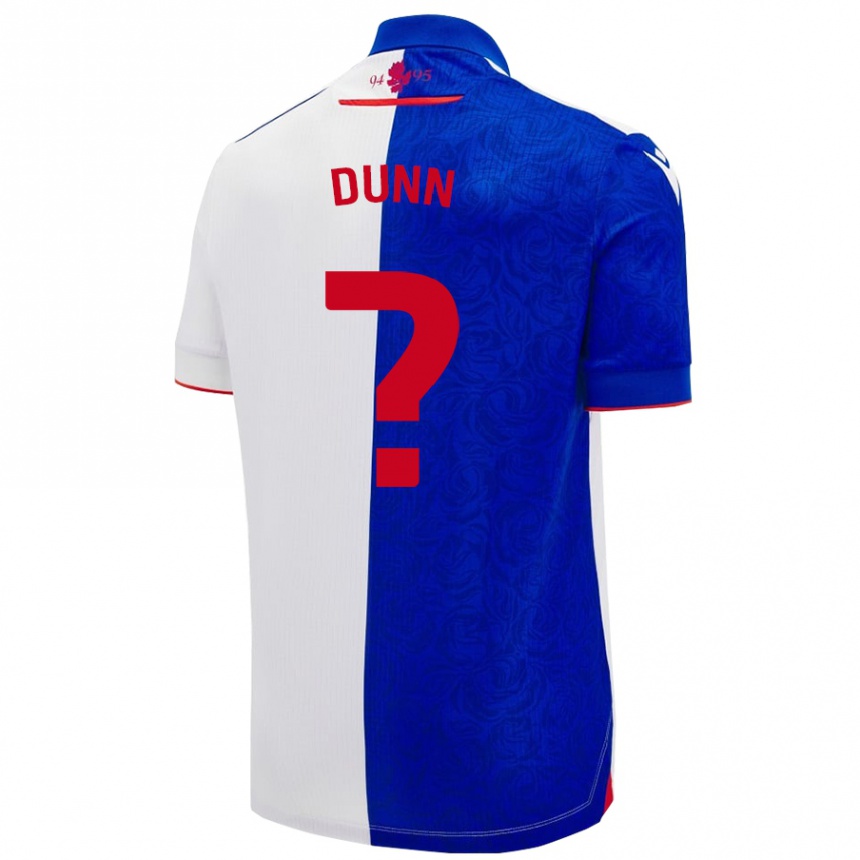 Gyermek Labdarúgás Isaac Dunn #0 Égszínkék Fehér Hazai Jersey 2024/25 Mez Póló Ing