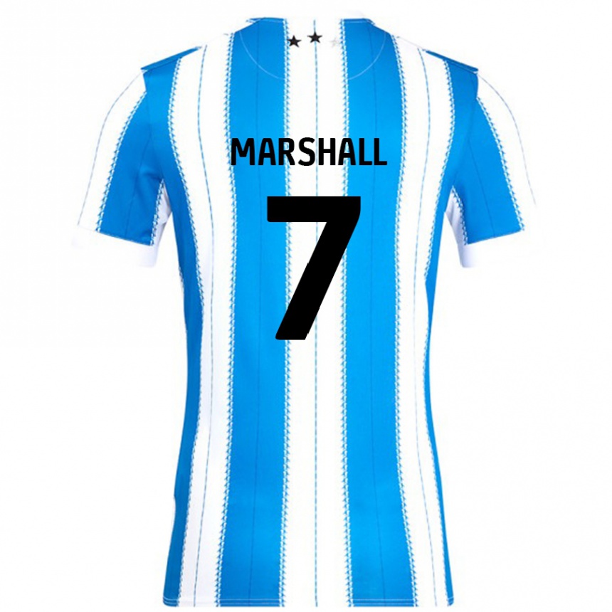 Gyermek Labdarúgás Callum Marshall #7 Kék Fehér Hazai Jersey 2024/25 Mez Póló Ing