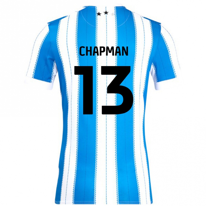 Gyermek Labdarúgás Jacob Chapman #13 Kék Fehér Hazai Jersey 2024/25 Mez Póló Ing