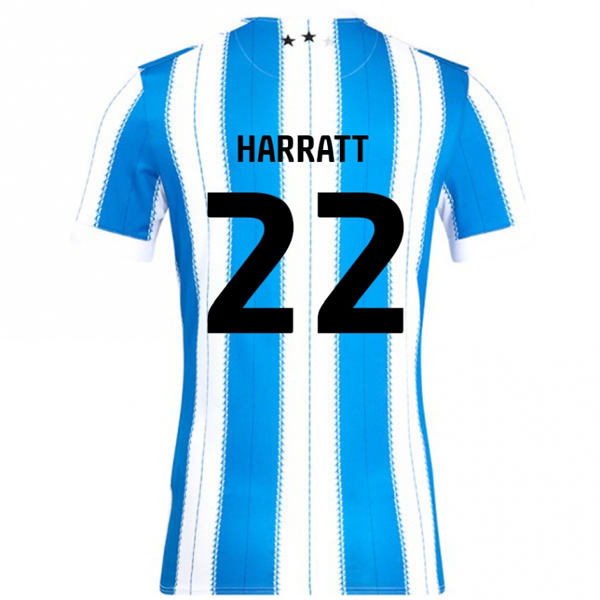 Gyermek Labdarúgás Kian Harratt #22 Kék Fehér Hazai Jersey 2024/25 Mez Póló Ing