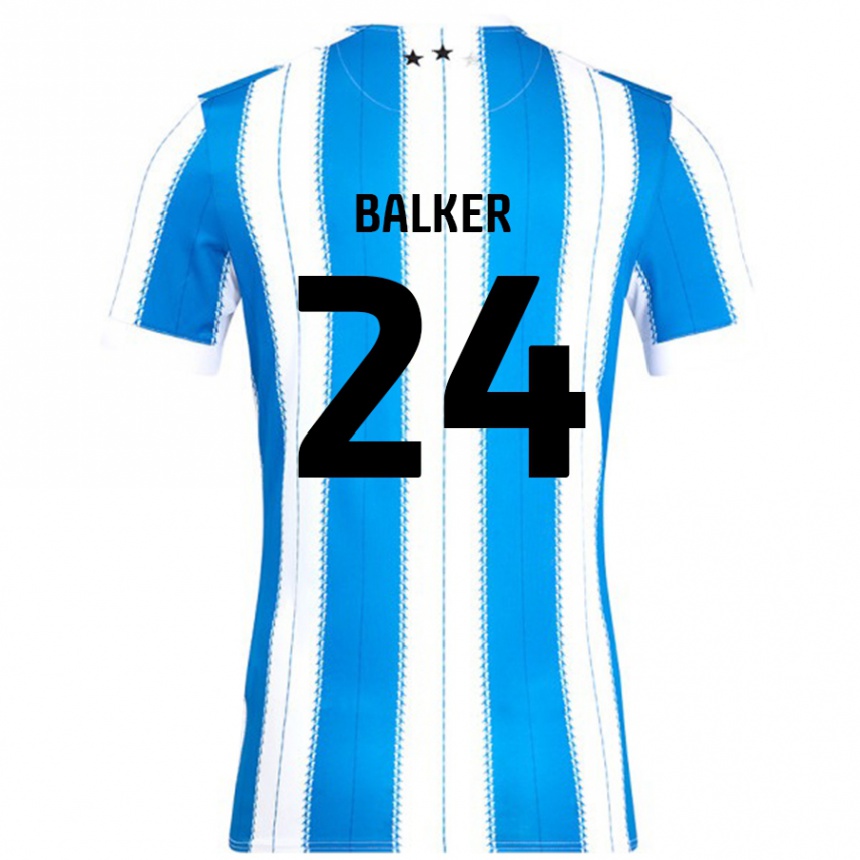 Gyermek Labdarúgás Radinio Balker #24 Kék Fehér Hazai Jersey 2024/25 Mez Póló Ing