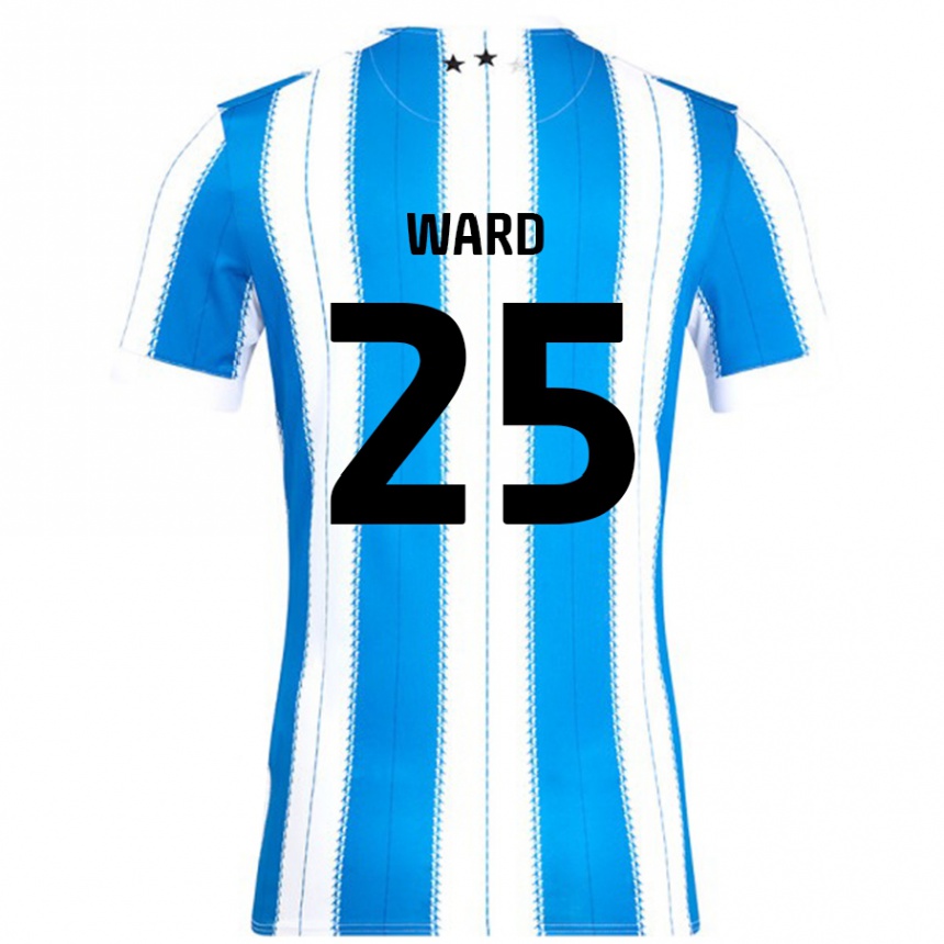 Gyermek Labdarúgás Danny Ward #25 Kék Fehér Hazai Jersey 2024/25 Mez Póló Ing