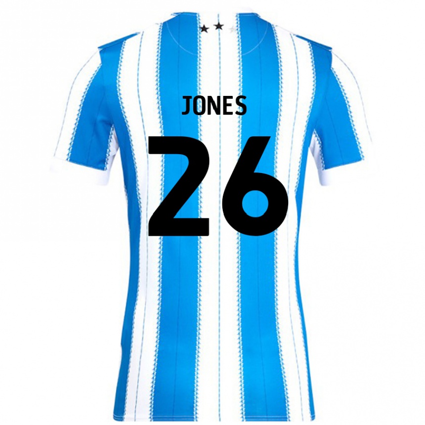 Gyermek Labdarúgás Patrick Jones #26 Kék Fehér Hazai Jersey 2024/25 Mez Póló Ing