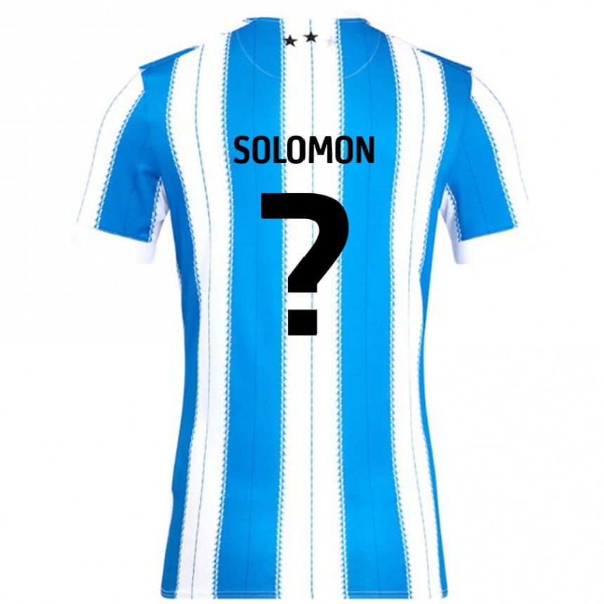 Gyermek Labdarúgás Eko Solomon #0 Kék Fehér Hazai Jersey 2024/25 Mez Póló Ing