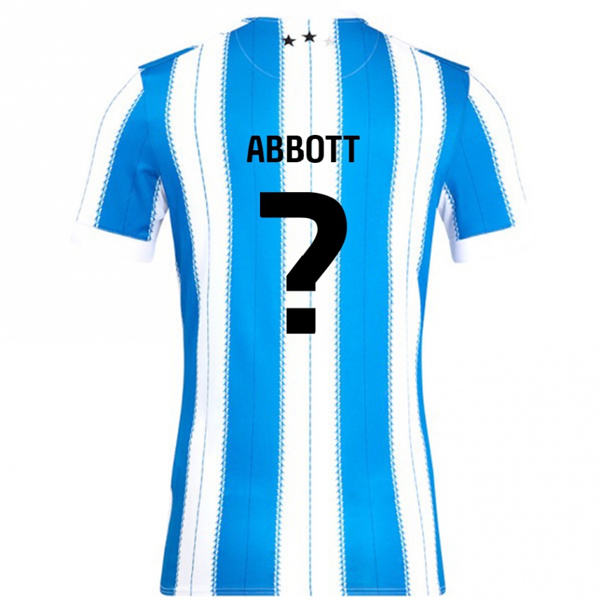 Gyermek Labdarúgás Zak Abbott #0 Kék Fehér Hazai Jersey 2024/25 Mez Póló Ing