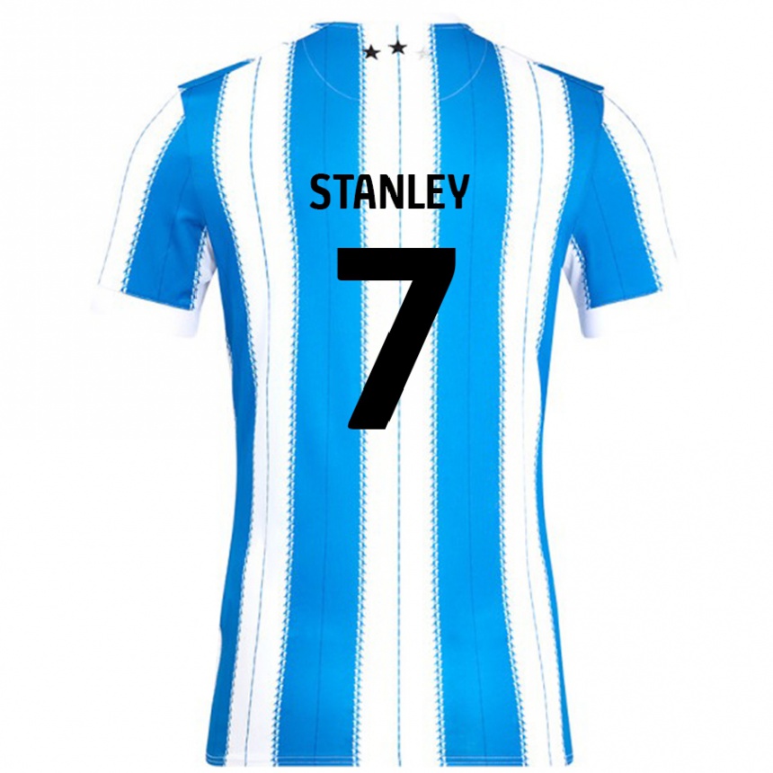 Gyermek Labdarúgás Katie Stanley #7 Kék Fehér Hazai Jersey 2024/25 Mez Póló Ing