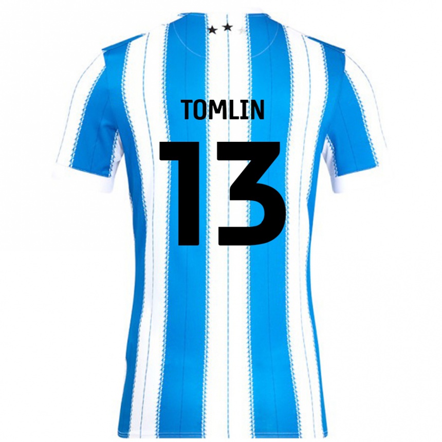 Gyermek Labdarúgás Phoebe Tomlin #13 Kék Fehér Hazai Jersey 2024/25 Mez Póló Ing