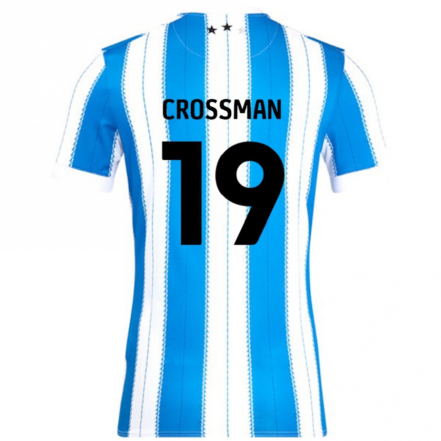 Gyermek Labdarúgás Paige Crossman #19 Kék Fehér Hazai Jersey 2024/25 Mez Póló Ing