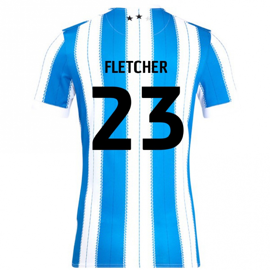 Gyermek Labdarúgás Serena Fletcher #23 Kék Fehér Hazai Jersey 2024/25 Mez Póló Ing