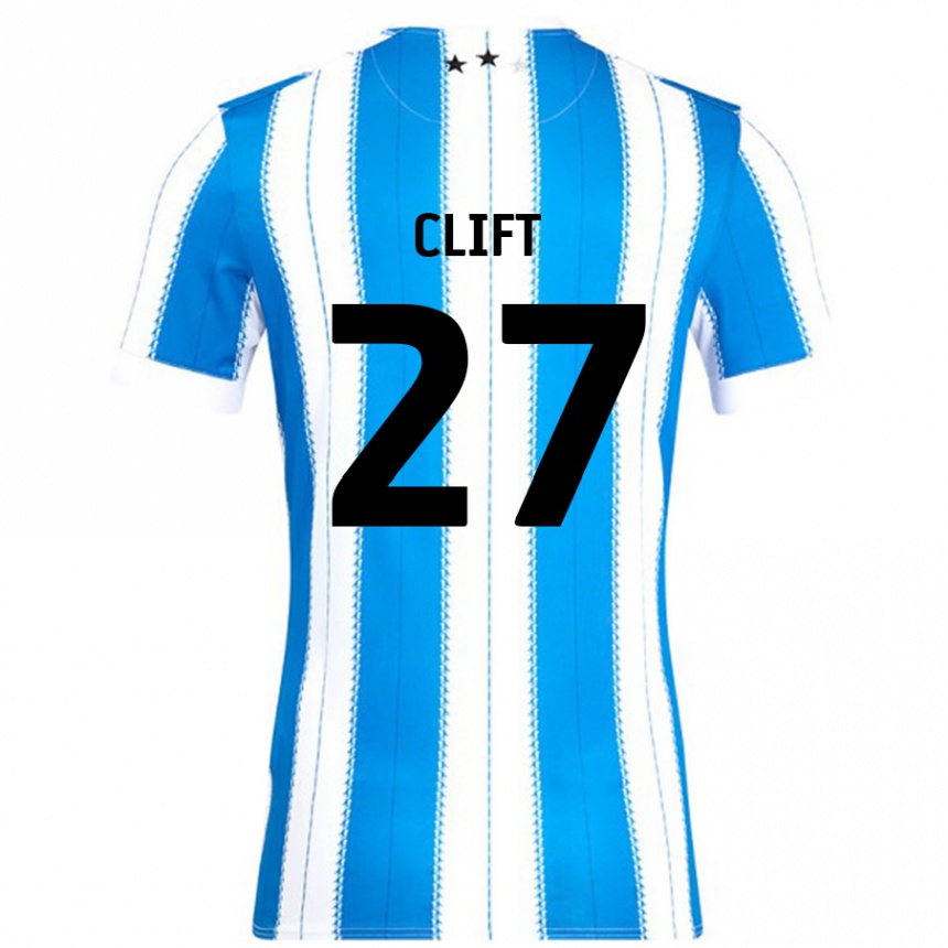 Gyermek Labdarúgás Cassidy Clift #27 Kék Fehér Hazai Jersey 2024/25 Mez Póló Ing