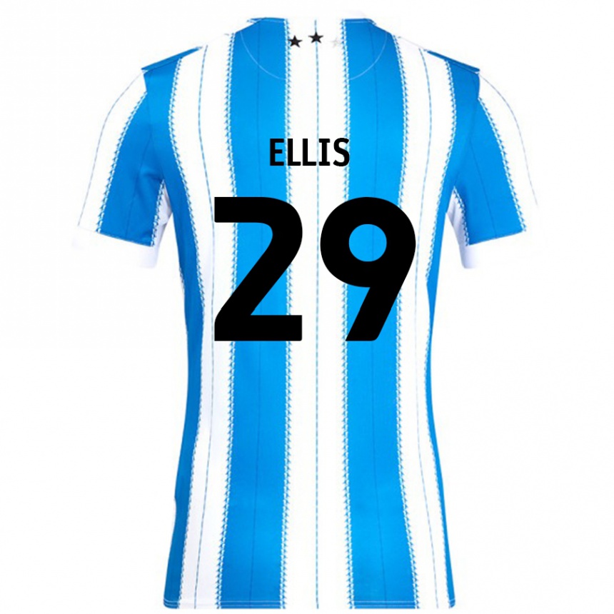 Gyermek Labdarúgás Molly Ellis #29 Kék Fehér Hazai Jersey 2024/25 Mez Póló Ing