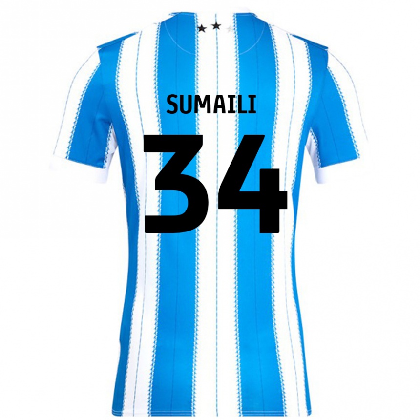 Gyermek Labdarúgás Falone Sumaili #34 Kék Fehér Hazai Jersey 2024/25 Mez Póló Ing