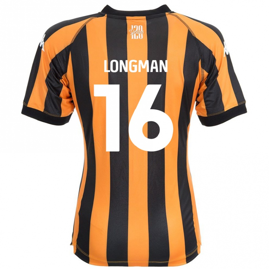 Gyermek Labdarúgás Ryan Longman #16 Fekete Borostyán Hazai Jersey 2024/25 Mez Póló Ing