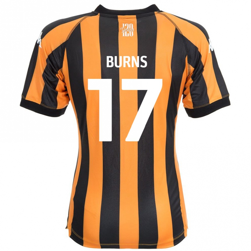 Gyermek Labdarúgás Finley Burns #17 Fekete Borostyán Hazai Jersey 2024/25 Mez Póló Ing