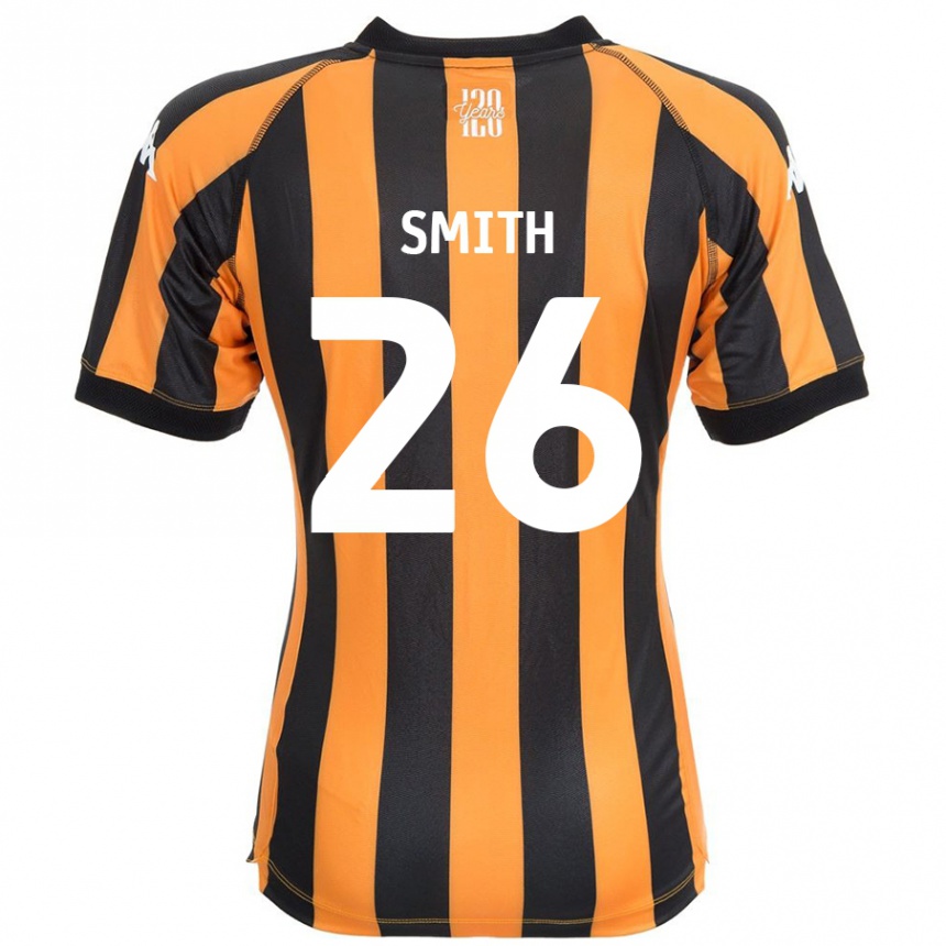 Gyermek Labdarúgás Andy Smith #26 Fekete Borostyán Hazai Jersey 2024/25 Mez Póló Ing