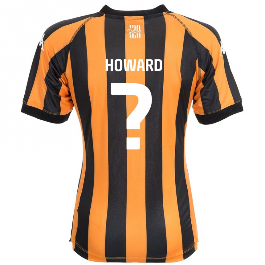 Gyermek Labdarúgás Archie Howard #0 Fekete Borostyán Hazai Jersey 2024/25 Mez Póló Ing