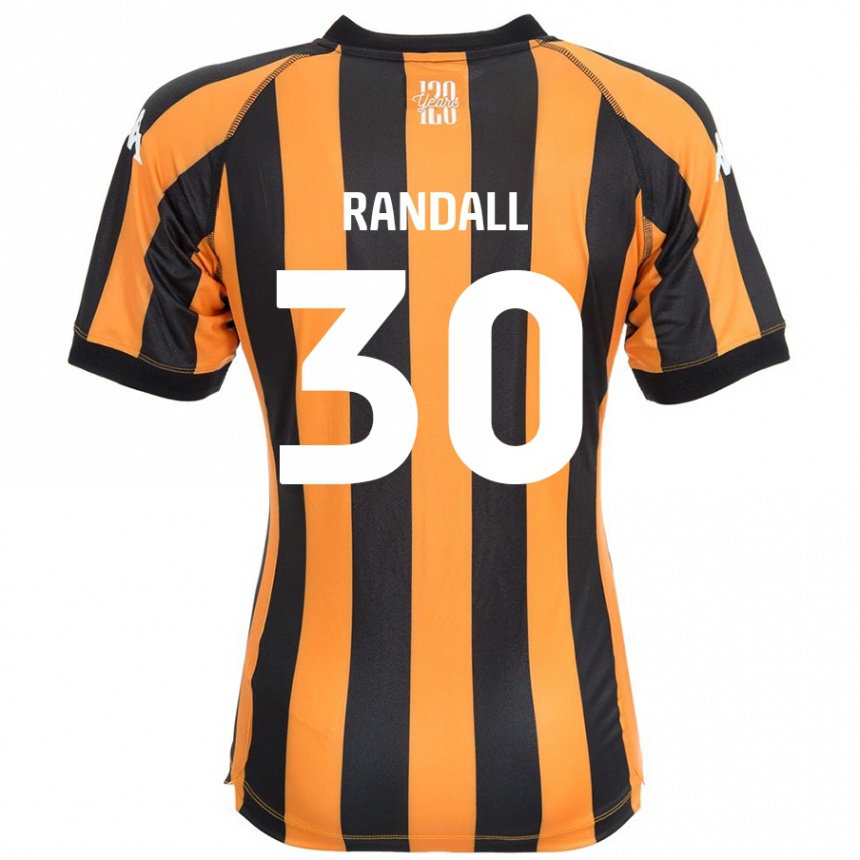 Gyermek Labdarúgás Jennifer Randall #30 Fekete Borostyán Hazai Jersey 2024/25 Mez Póló Ing