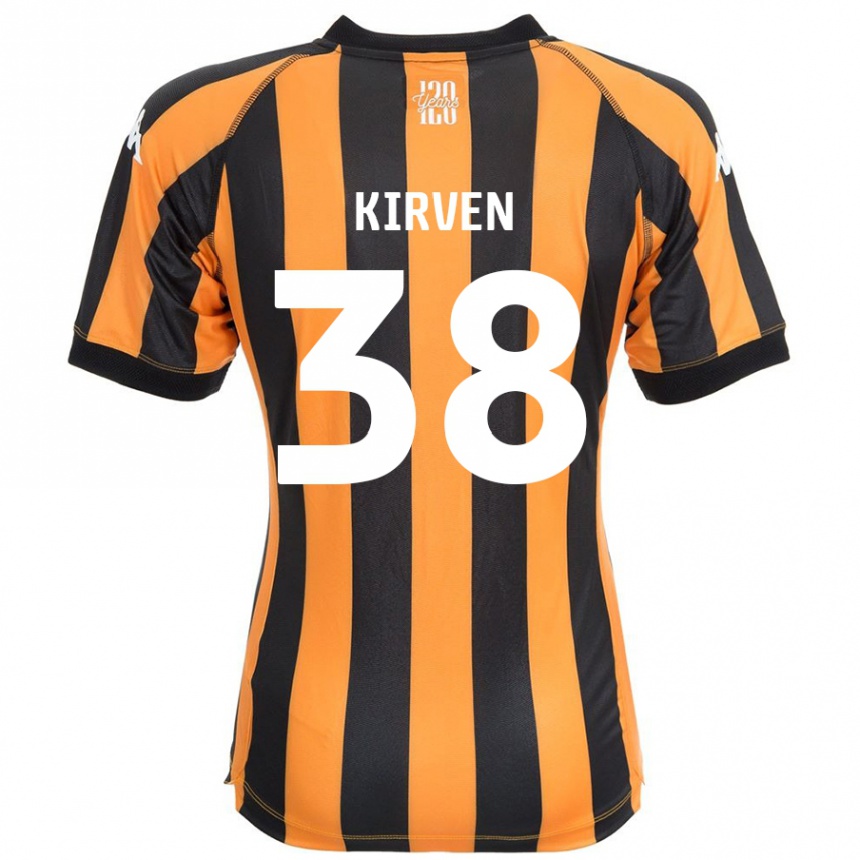 Gyermek Labdarúgás Tess Kirven #38 Fekete Borostyán Hazai Jersey 2024/25 Mez Póló Ing