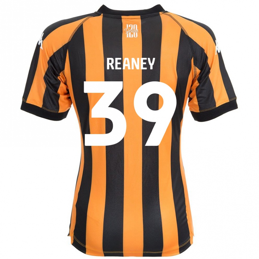 Gyermek Labdarúgás Mollie Reaney #39 Fekete Borostyán Hazai Jersey 2024/25 Mez Póló Ing