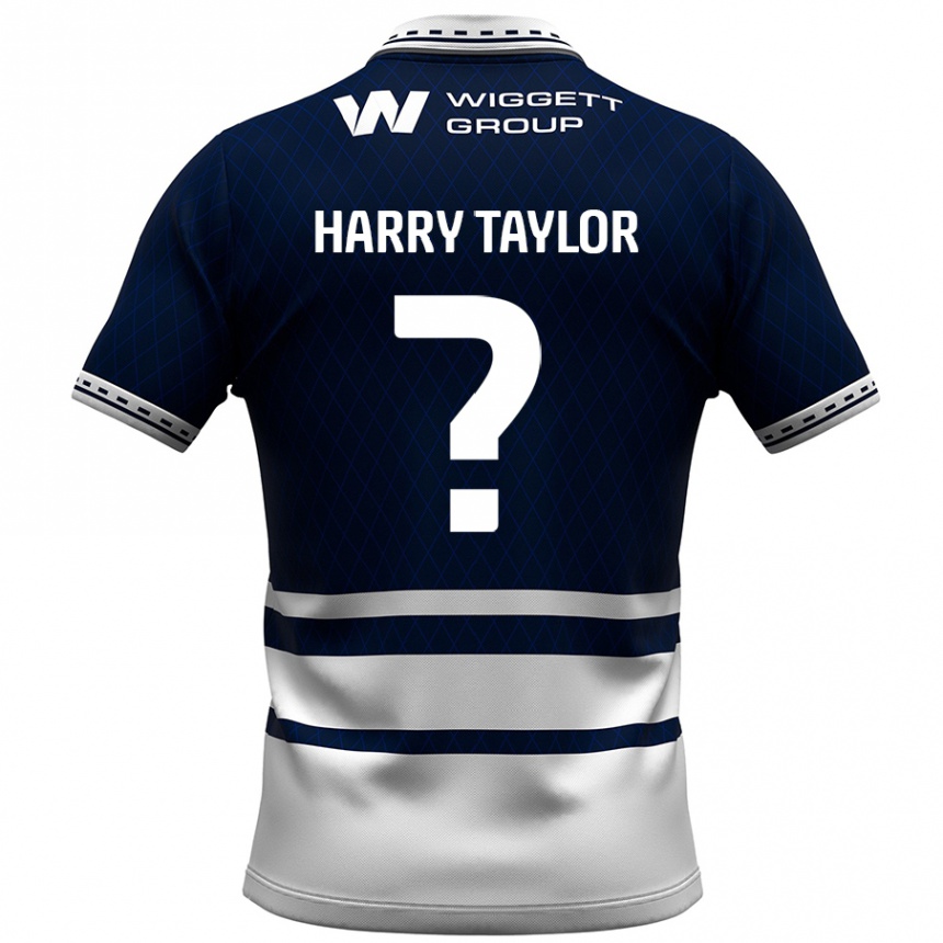 Gyermek Labdarúgás Harry Taylor #0 Sötétkék Fehér Hazai Jersey 2024/25 Mez Póló Ing