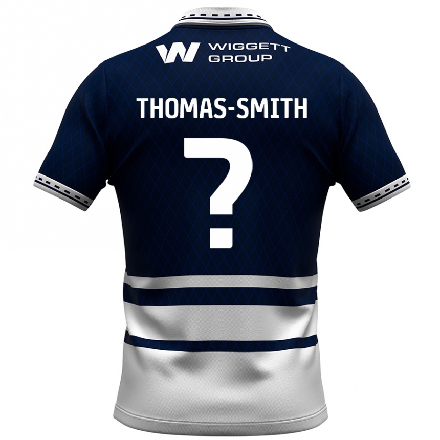 Gyermek Labdarúgás Jaydon Thomas-Smith #0 Sötétkék Fehér Hazai Jersey 2024/25 Mez Póló Ing