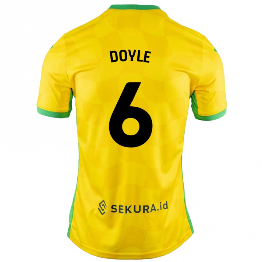 Gyermek Labdarúgás Callum Doyle #6 Sárga Zöld Hazai Jersey 2024/25 Mez Póló Ing