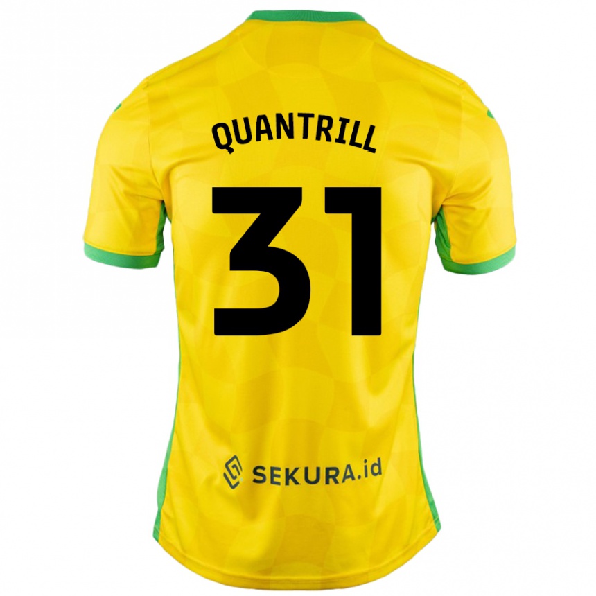 Gyermek Labdarúgás Sarah Quantrill #31 Sárga Zöld Hazai Jersey 2024/25 Mez Póló Ing