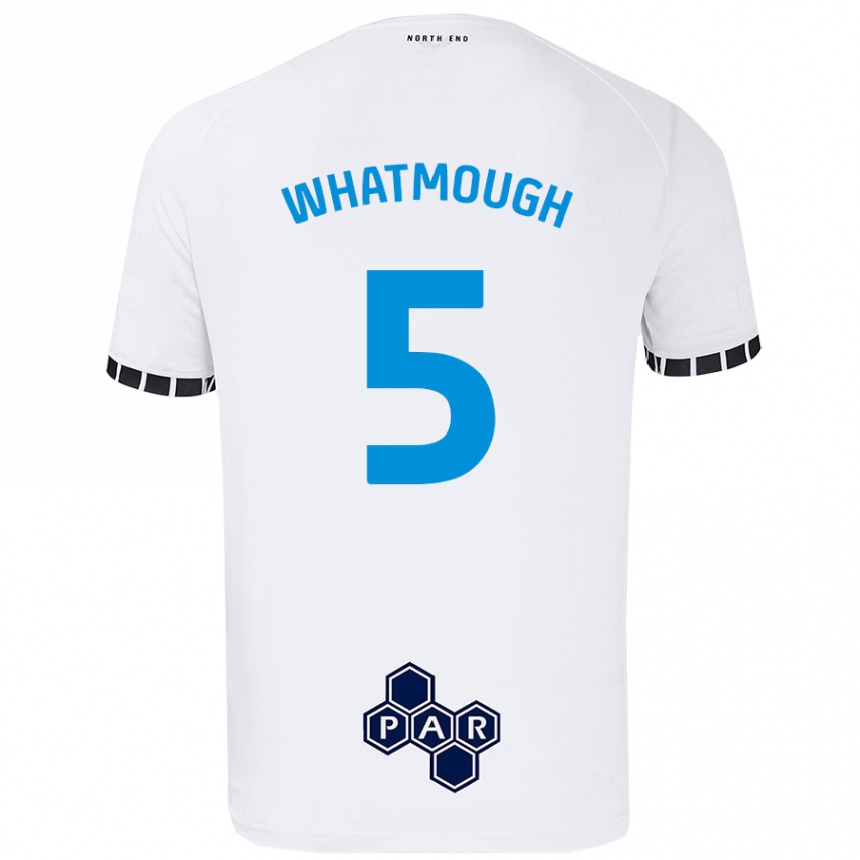 Gyermek Labdarúgás Jack Whatmough #5 Fehér Hazai Jersey 2024/25 Mez Póló Ing