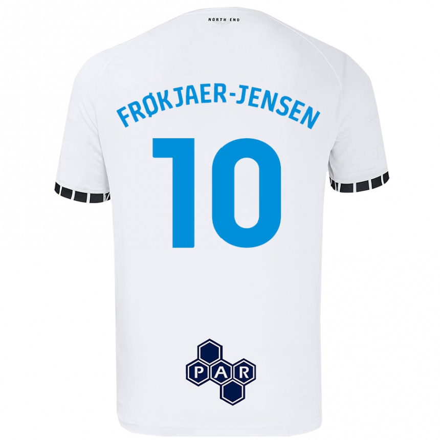 Gyermek Labdarúgás Mads Frøkjaer-Jensen #10 Fehér Hazai Jersey 2024/25 Mez Póló Ing