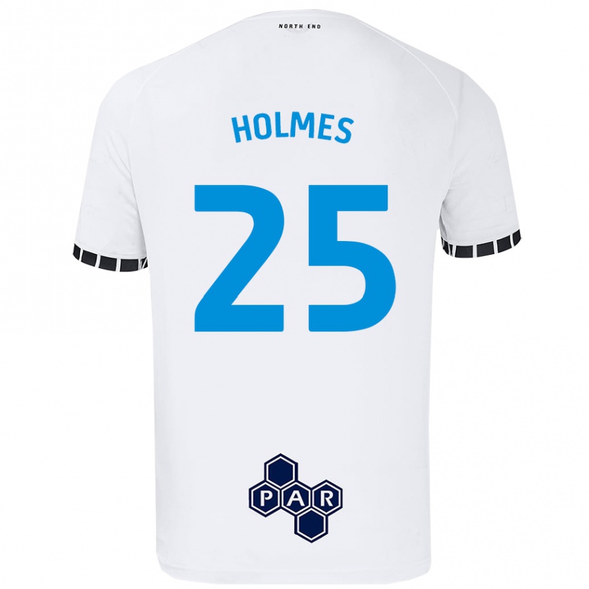 Gyermek Labdarúgás Duane Holmes #25 Fehér Hazai Jersey 2024/25 Mez Póló Ing