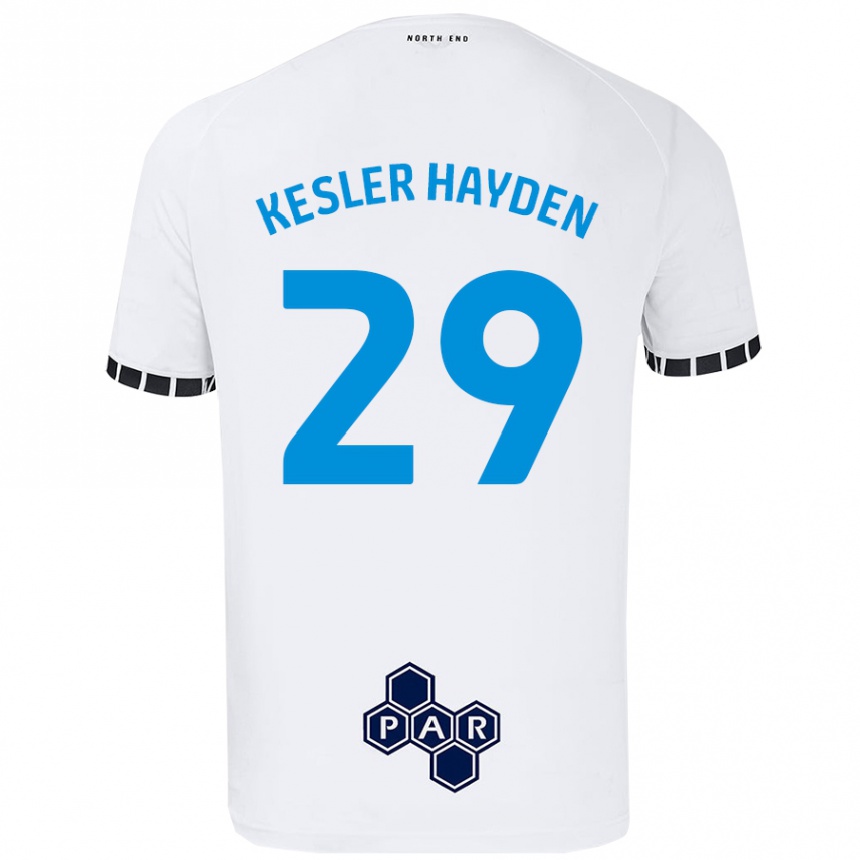 Gyermek Labdarúgás Kaine Kesler-Hayden #29 Fehér Hazai Jersey 2024/25 Mez Póló Ing