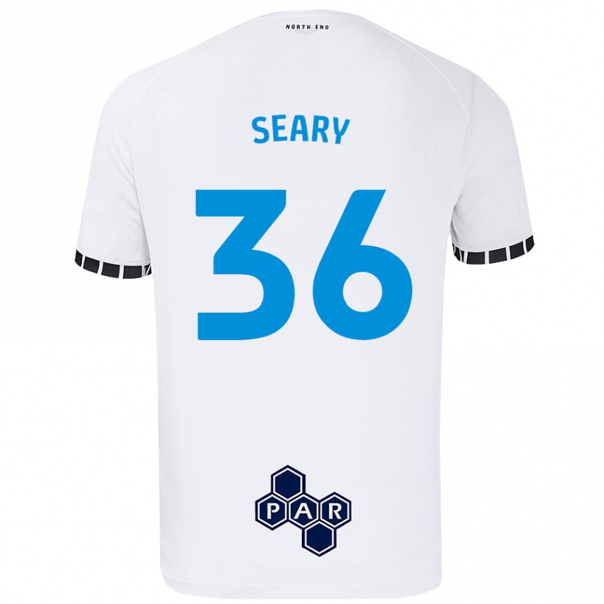 Gyermek Labdarúgás Josh Seary #36 Fehér Hazai Jersey 2024/25 Mez Póló Ing